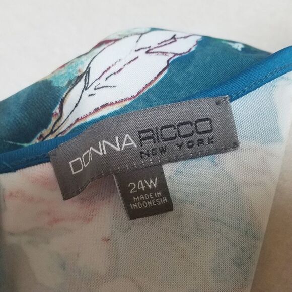 DONNA Ricco Floral Print Bateau Scuba A-line Dress - Picture 9 of 10